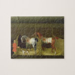 The Stables and Two Famous Running Horses belongin Jigsaw Puzzles