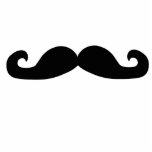 The Stache Cut-out Keychain photo sculptures