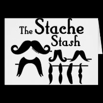 The Stache Stash cards