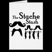 The Stache Stash cards