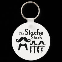 The Stache Stash keychains