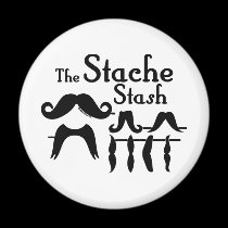 The Stache Stash magnets
