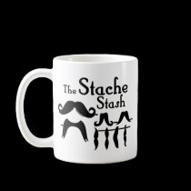 The Stache Stash mugs