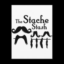 The Stache Stash postcards