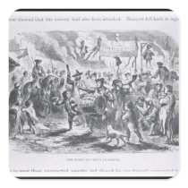 The Stamp Act Riots at Boston Square Sticker