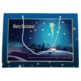 The Star of Bethlehem. Custom Christmas Gift Bags Large Gift Bag