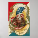 The Star Spangled Banner Eagle American Flag Print