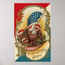 The Star Spangled Banner Eagle American Flag Print