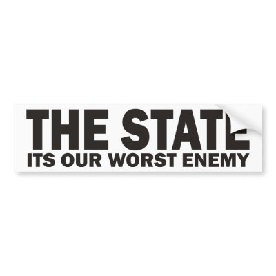 THE STATE BUMPER STICKERS by 2plus2equals5