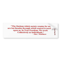 The Stations Quotable Bumper Sticker bumper stickers by myrdynn_emerys The Stations Quotable Bumper Sticker bumper stickers