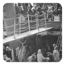 The Steerage - Immigration Ship Vintage 1907 Sticker