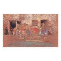 The Steps by James Abbott McNeill Whistler Rectangular Sticker
