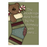 The Stockings Were Hung By the Chimney with Care Greeting Card