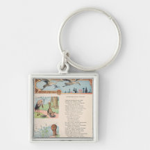 The Stork and the Fox from the Fables Key Chain