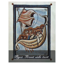 The Storm At Sea By Meister Des Hitda-Evangeliars Full Color Flyer