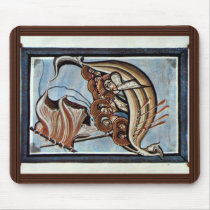 The Storm At Sea By Meister Des Hitda-Evangeliars Mouse Pad