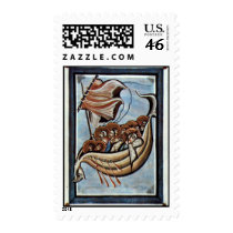 The Storm At Sea By Meister Des Hitda-Evangeliars Postage Stamps