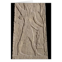 The storm-god Baal with a thunderbolt Greeting Cards