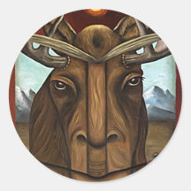 The Story of Moose Round Stickers