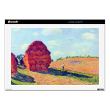 The straw rents by Alfred Sisley 17" Laptop Decals