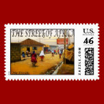 the street of AFRICA  stamps