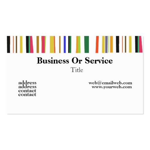 The Striped Executive Business Card Templates (back side)