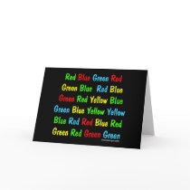 The Stroop Test Greeting Card