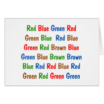 The Stroop Test Greeting Card