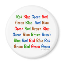 The Stroop Test Refrigerator Magnets
