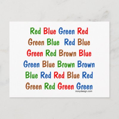 Stroop Effect Cards