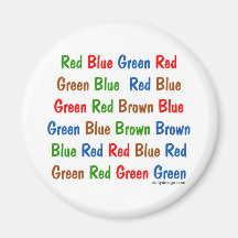 The Stroop Test Refrigerator Magnets