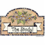 "The Study" - Decorative Sign photo sculptures