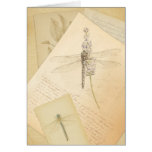 The Study of Dragonflies greeting card