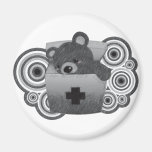 The stuffed toy of the bear magnets
