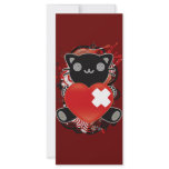 The stuffed toy of the cat custom rack cards