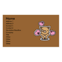 The stuffed toy of the dog business card templates