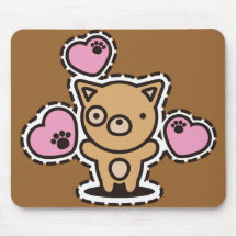 The stuffed toy of the dog mouse pad