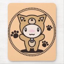 The stuffed toy of the dog mouse pads