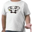 The stuffed toy of the panda t-shirts