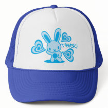 The stuffed toy of the rabbit hats