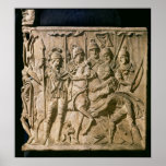 The submission of a barbarian to a Roman troop Poster