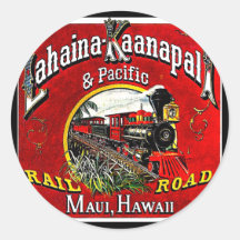 The Sugar Cane Train with Baldwin  Locomotives Round Stickers