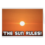 The Sun Rules! 3 Greeting Cards