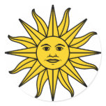 The Sun Round Stickers