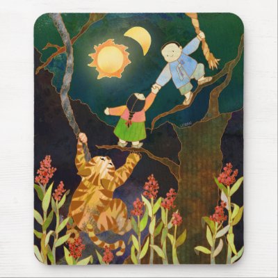 The Sun & The Moon: Korean Folk Tale Mousepad by daphne1024