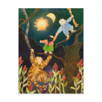 The Sun & The Moon: Korean Folk Tale Postcard by daphne1024 The Sun & The Moon: Korean Folk Tale Postcard