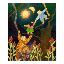 The Sun & The Moon: Korean Folk Tale Poster posters by daphne1024 The Sun & The Moon: Korean Folk Tale Poster posters