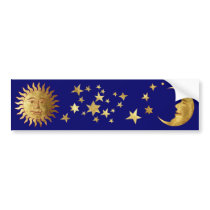 The Sun, the Stars, the Moon bumper stickers by artogram The Sun, the Stars, the Moon bumper stickers