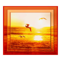 The Sunset Birds Poster