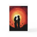 The Sunset Embrace Valentine's Card card